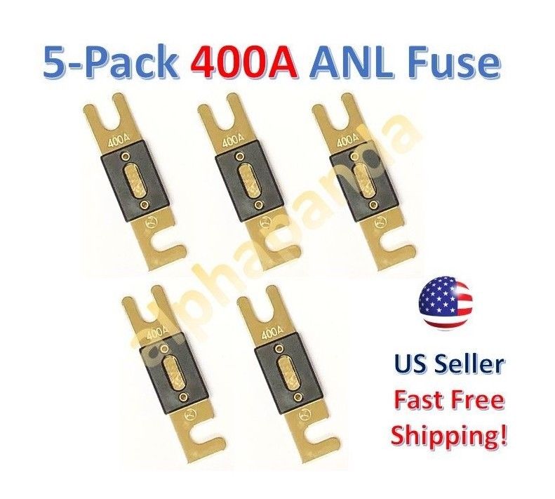 10pcs Gold Plated ANL Stud Fuses 175A 175 AMP for Auto Car Boat Truck Audio
